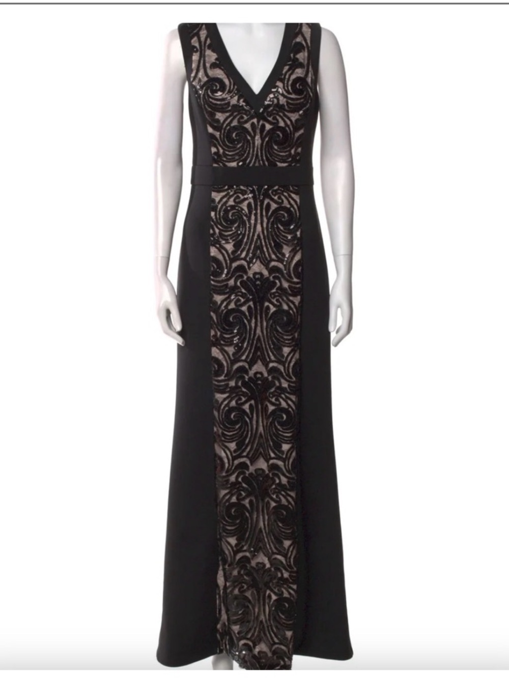 Calvin Klein Black Dress with Lace Accents